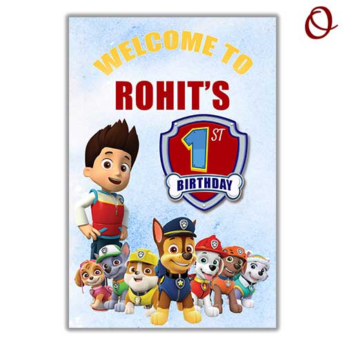 PawPatrolThemeBirthdayPartyWelcomeBoard