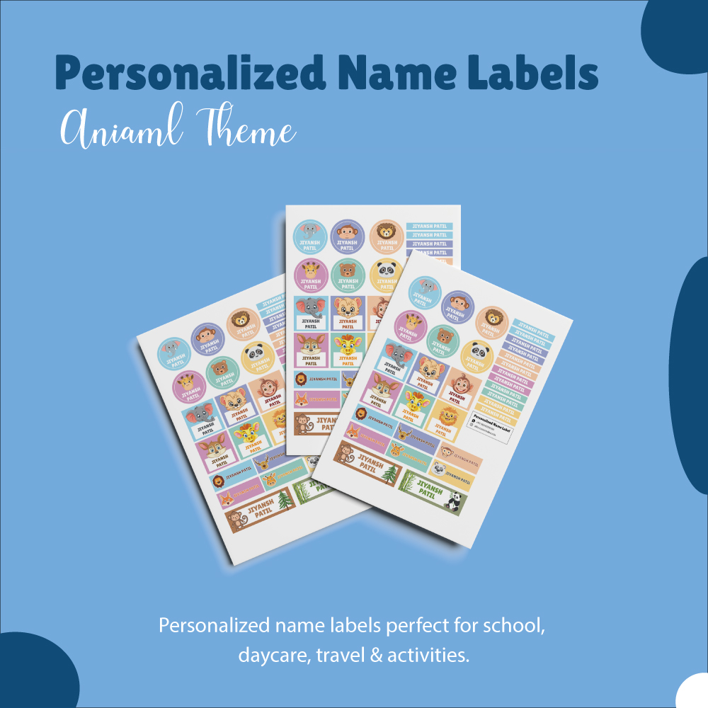 Animal Theme Name Labels