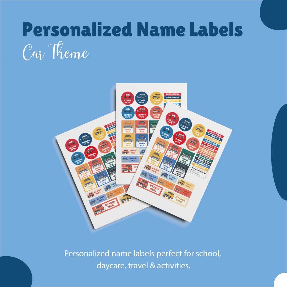 Car Theme Name Labels