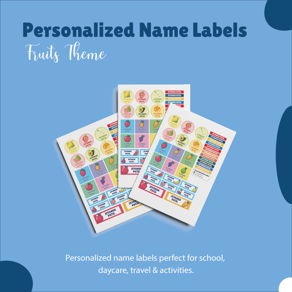 Fruits Theme Name Labels