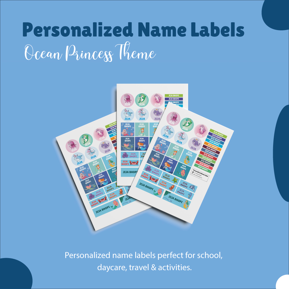 Ocean Princess Theme Name Labels